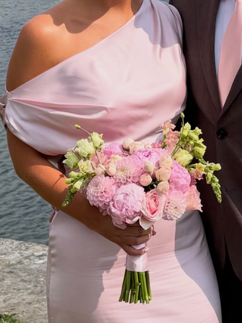 Pink Heart of Glass Satin Maxi Dress - Peppermayo